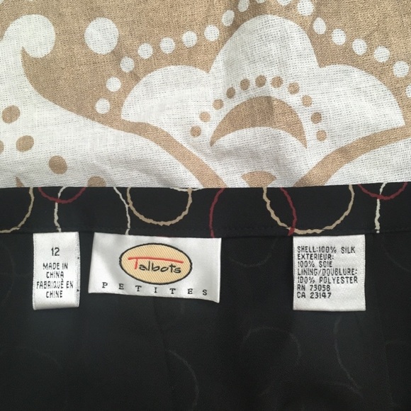Vintage Silk Talbots Petites Midi Skirt - Picture 5 of 6